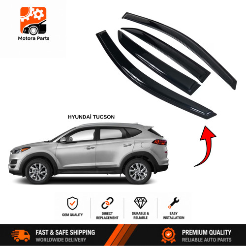 Window visor deflector 4pc - window,