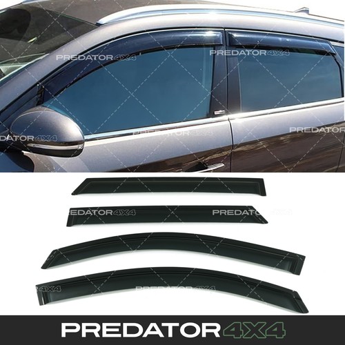 Black wind deflectors door - black,